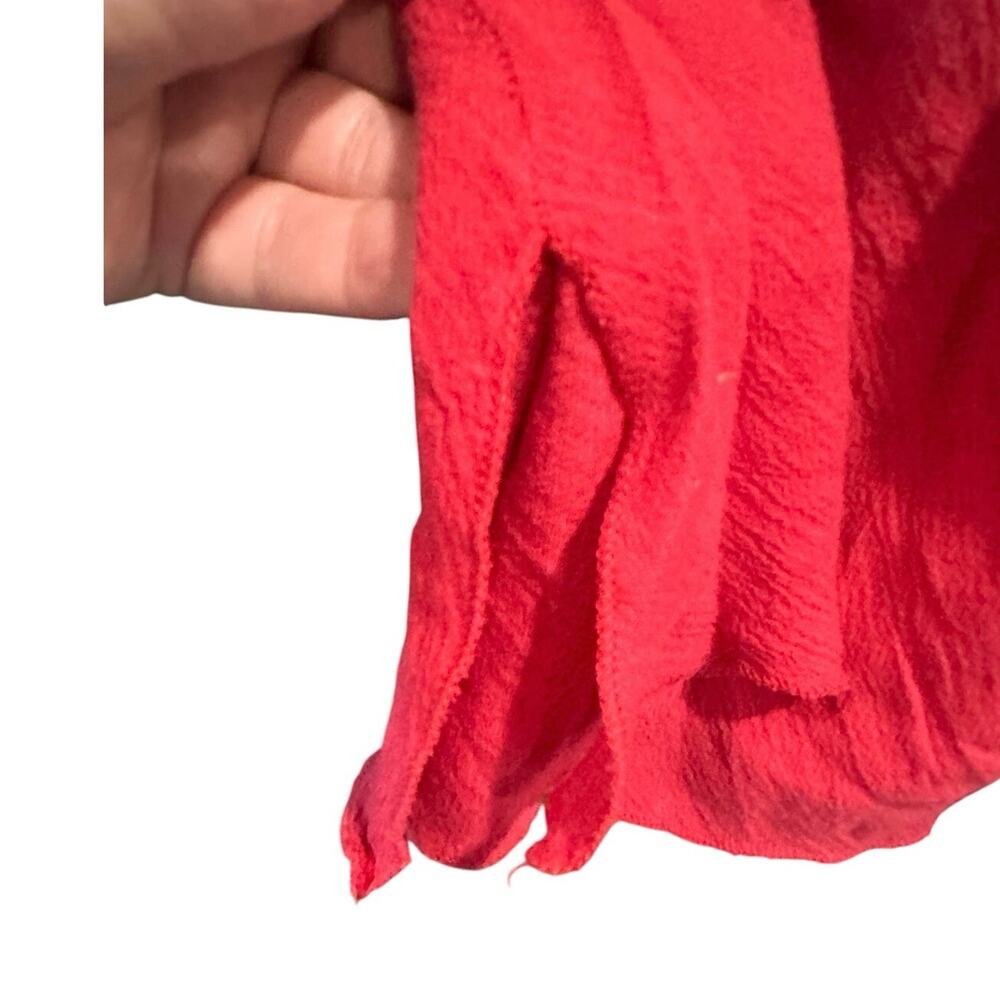 Y2K Vintage Antilia Femme Red Boho Cotton Babydoll Fairy Sleeveless Top XL - Picture 6 of 9
